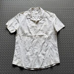 Topman Linen Cotton White Polo Shirt